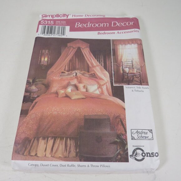 Simplicity 5315 Sewing Pattern UNCUT Canopy, Duvet Cover, Bed Skirt, etc - Picture 2 of 9